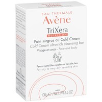 Avene Trixera Nutrition Cold Cream Ultra-Rich Cleansing Bar 100g - Υπερλιπαντική Πλάκα Καθαρισμού για Ευαίσθητο Ξηρό Δέρμα, Πρόσωπο & Σώμα