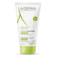 A-Derma Universal Hydrating Cream Ενυδατική Κρέμα Προσώπου - Σώματος με Υαλουρονικό Οξύ 50ml - Κατάλληλη για Ευαίσθητες Επιδερμίδες & Ιδανική για Όλη την Οικογένεια