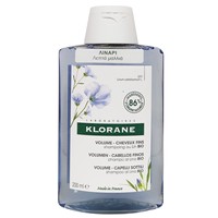 Klorane Shampooing aux Fibres de Lin 200ml - Shampoo με Ίνες Λιναριού για Όγκο &  Πλούσια Αίσθηση στα Λεπτά Μαλλιά