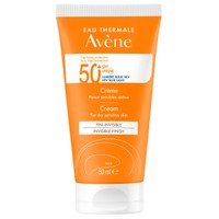 Avene Cream Solaire Spf50+, 50ml - Αντηλιακή Κρέμα Προσώπου Λαιμού Πολύ Υψηλής Προστασίας, για το Ξηρό Ευαίσθητο Δέρμα