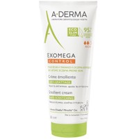 A-Derma Exomega Control Emollient Cream 200ml - Μαλακτική, Καταπραϋντική Κρέμα Προσώπου - Σώματος Κατάλληλη για Ατοπικό ή Πολύ Ξηρό Δέρμα