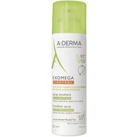 A-Derma Exomega Control Emollient Spray 200ml - Καταπραϋντικό Spray Κατά της Φαγούρας για Ατοπικό ή Πολύ Ξηρό Δέρμα, Ιδανικό για Όλη την Οικογένεια