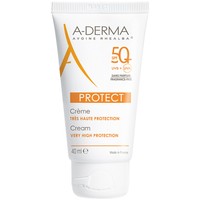 A-Derma Protect Creme Visage Spf50+ Fragrance Free 40ml - Αντηλιακή Κρέμα Προσώπου Πολύ Υψηλής Προστασίας Χωρίς Άρωμα για Κανονική - Ξηρή Επιδερμίδα