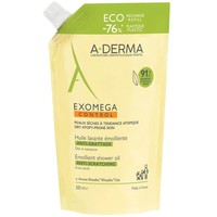 A-Derma Exomega Control Anti-Scratching Emolient Shower Oil Refill 500ml - Λάδι Καθαρισμού Σώματος, Κατάλληλο Ξηρό Δέρμα με Τάση Ατοπίας