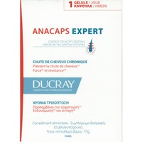 Ducray Anacaps Expert Chronic Hair Loss 30caps - Συμπλήρωμα Διατροφής Πολυβιταμινών, Μετάλλων & Ιχνοστοιχείων με Εκχυλίσματα Βοτάνων που Συμβάλει στην Ενδυνάμωση & Αντοχή των Μαλλιών Κατά της Χρόνιας Τριχόπτωσης