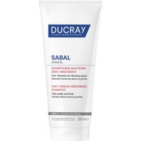 Ducray Sabal Argeal Daily Sebum Absorbing Shampoo 200ml - Σμηγματο-Απορροφητικό Σαμπουάν Καθημερινής Χρήσης για Λιπαρό Τριχωτό & Μαλλιά