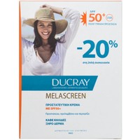 Ducray Promo Melascreen Protective Anti-Spots Cream Spf50+ for Dry Skin 2x50ml - Αντηλιακή Κρέμα Πολύ Υψηλής Προστασίας Κατά των Καφέ Κηλίδων για Ξηρό Δέρμα