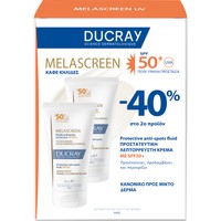 Ducray Promo Melascreen Protective Anti-Spots Fluid Spf50+ for Normal to Combination Skin 2x50ml - Λεπτόρρευστη Αντηλιακή Κρέμα Πολύ Υψηλής Προστασίας Κατά των Κηλίδων για Κανονικό, Μικτό Δέρμα