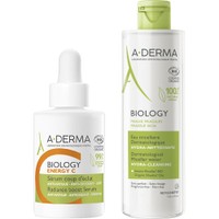 A-Derma Promo Biology Energy C Radiance Boost Serum 30ml & Dermatological Micellar Water 100ml - Ορός Προσώπου Ενίσχυσης Λάμψης & Μικυλλιακό Νερό Ντεμακιγιάζ