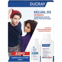 Ducray Promo Kelual DS Intensive Anti Dandruff Shampoo 100ml & Δώρο Elution Gentle Balancing Shampoo 100ml - Σαμπουάν Αγωγής Κατά της Σοβαρής Πιτυρίδας & του Έντονου & Επαναλαμβανόμενου Κνησμού & Σαμπουάν Εξισορρόπησης για Συχνή Χρήση & Παράλληλα με Αγωγή Κατά της Πιτυρίδας