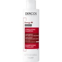 Vichy Dercos Energy+ Stimulating Shampoo 200ml - Σαμπουάν Κατά της Τριχόπτωσης  που Επαναφέρει τη Ζωντάνια στα Μαλλιά, Αφήνοντας Ευχάριστη Υφή Ενδυναμώνοντας την Τρίχα & το Τριχωτό