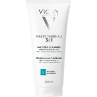 Vichy Purete Thermale 3in1 One Step Cleanser Sensitive Skin & Eyes 200ml - Καθαριστικό Προσώπου που Συνδυάζει Γαλάκτωμα, Τονωτική Λοσιόν & Ντεμακιγιάζ Ματιών