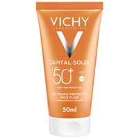 Vichy Capital Soleil Emulsion Dry Touch Cream Spf50, 50ml - Αντηλιακή Λεπτόρρευστη Κρέμα Προσώπου Υψηλής Προστασίας & για Ματ Αποτέλεσμα