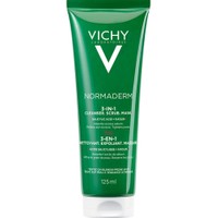 Vichy Normaderm 3 in 1 Scrub + Mask + Cleanser 125ml - Καθαριστικό 3 σε1 Ιδανικό για Ενήλικες Επιδερμίδες με Ατέλειες & Διεσταλμένους Πόρους.