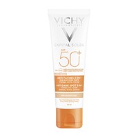 Vichy Capitall Soleil Spf50+ Cream 3-in-1 Tinted Αnti Dark Spots 50ml - Αντηλιακή Κρέμα με Χρώμα Κατά των Κηλίδων Πολύ Υψηλής Προστασίας