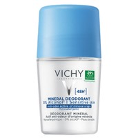Vichy Mineral 48h Roll-on Deodorant 50ml - Αποσμητικό, Αντιιδρωτικό Roll-on για Προστασία Έως & 48 Ώρες, Χωρίς Άλατα Αλουμινίου
