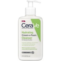 CeraVe Hydrating Cream to Foam Cleanser for Normal to Dry Skin 236ml - Αφρώδης Κρέμα Καθαρισμού, Ενυδάτωσης & Ντεμακιγιάζ Προσώπου Σώματος για Κανονικό, Ξηρό Δέρμα