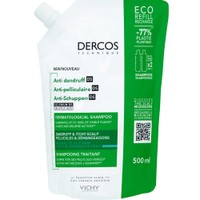 Vichy Dercos Anti-Dandruff Dermatological Shampoo for Normal to Oily Hair Refill 500ml - Σαμπουάν Κατά της Ξηροδερμίας για την Καταπολέμηση της Λιπαρής Πιτυρίδας & της Φαγούρας του Τριχωτού