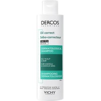 Vichy Dercos Oil Correct Shampoo 200ml - Σαμπουάν για Λιπαρά Μαλλιά & Τριχωτό με Δράση Κατά του Σμήγματος με Σαλικυλικό Οξύ & Αντιοξειδωτικά