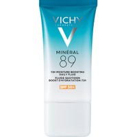 Vichy Mineral 89 72H Moisture Boosting Daily Fluid Spf50+, 50ml - Καθημερινή Κρέμα Booster για Ενυδάτωση Έως & 72 Ώρες Πολύ Υψηλής Προστασίας με Υαλουρονικό Οξύ