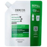 Vichy Dercos Anti-Dandruff Dermatological Shampoo for Normal to Oily Hair - Refill 390ml - Σαμπουάν Κατά της Ξηροδερμίας για την Καταπολέμηση της Λιπαρής Πιτυρίδας & της Φαγούρας του Τριχωτού