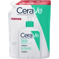 CeraVe Foaming Cleanser - 437ml Refill - Αφρίζον Gel Καθαρισμού για Λιπαρή Επιδερμίδα, Κατάλληλο για Πρόσωπο & Σώμα