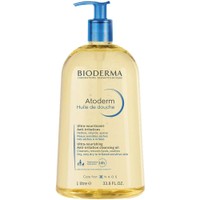 Bioderma Atoderm Huile De Douche Soothing Lipid Replenishing Body, Face & Hands Cleansing Oil 1Lt - Ελαιώδες Αφρόλουτρο για Σώμα, Πρόσωπο & Χέρια για Ξηρή, Πολύ Ξηρή & Ερεθισμένη Επιδερμίδα με Αντλία