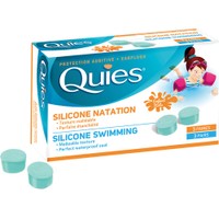 PharmaQ Quies Silicone Swimming Enfant Kids Earplugs 3 Ζευγάρια - Μαλακές Επαναχρησιμοποιούμενες Ωτοασπίδες Σιλικόνης που Προστατεύουν Από το Νερό για Παιδιά