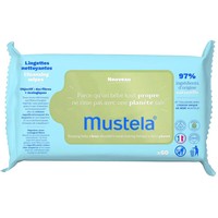 Mustela Eco-Responsible Natural Fiber​​​​​​​ Cleansing Wipes 60 Τεμάχια (1x60 Τεμάχια) - Απαλά Μαντηλάκια Καθαρισμού Σχεδιασμένα με Οικολογικές Ίνες, Φιλικά προς το Περιβάλλον