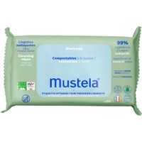 Mustela Nouveu Natural Cleansing Wipes 60 Τεμάχια - Υγρά Μαντηλάκια Καθαρισμού Οικιακής Κομποστοποίησης