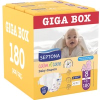 Septona Calm n' Care Baby Diapers Giga Box Midi No3 (4-9kg) 180 Τεμάχια (3x60 Τεμάχια) - 