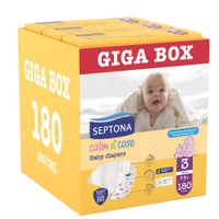 Septona Calm n' Care Baby Diapers Giga Box Midi No3 (4-9kg) 180 Τεμάχια (3x60 Τεμάχια) - 