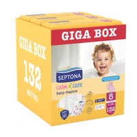 Septona Calm n' Care Baby Diapers Giga Box Junior No5 (11-16kg) 132 Τεμάχια (3x44 Τεμάχια) - 