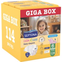 Septona Calm n' Care Baby Diapers Giga Box Extra Large No6 (13-20kg) 114 Τεμάχια (3x38 Τεμάχια) - 