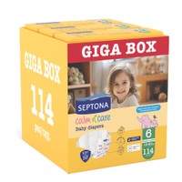 Septona Calm n' Care Baby Diapers Giga Box Extra Large No6 (13-20kg) 114 Τεμάχια (3x38 Τεμάχια) - 