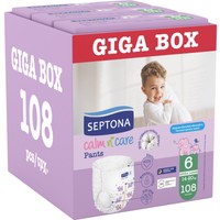 Septona Calm n' Care Pants Giga Box Extra Large No6 (14-20kg) 108 Τεμάχια (3x36 Τεμάχια) - 