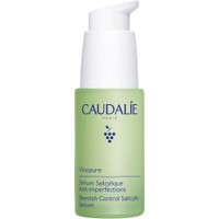 Caudalie Vinopure Blemish Control Salicylic Serum 30ml - Ορός Προσώπου με Φυσικό Σαλικυλικό Οξύ, Νιασιναμίδη, Πολυφαινόλες Σταφυλιού, Γλυκονολακτόνη (PHA) & 6 Καθαριστικά Αιθέρια Έλαια για Μείωση των Ατελειών σε Λιπαρές Επιδερμίδες με Τάση Ακμής