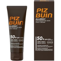 Piz Buin Allergy Sun Sensitive Skin Face Cream Spf50+, 50ml - Αντηλιακή Κρέμα Προσώπου Πολυ Υψηλής Προστασίας για Ευαίσθητες Επιδερμίδες