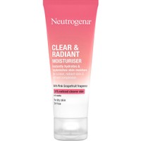 Neutrogena Clear & Radiant Moisturiser Face Cream with Pink Grapefruit 50ml - Ενυδατική Κρέμα Προσώπου Ελαφριάς Υφής για Ποιο Καθαρή & Λαμπερή Επιδερμίδα με Άρωμα Ροζ Γκρέιπφρουτ