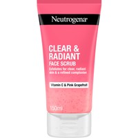 Neutrogena Clear & Radiant Face Scrub Vitamin C & Pink Grapefruit 150ml - Απολεπιστικό Προσώπου με Ροζ Γκρέιπφρουτ & Βιταμίνη C για πιο Καθαρή & Λαμπερή Επιδερμίδα