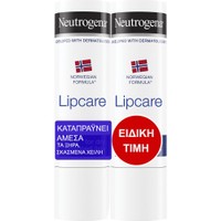 Neutrogena Promo Norwegian Formula Lipcare Stick 9,6g (2x4,8g) - Ενυδατικό Stick Θρέψης για Σκασμένα Χείλια