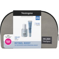 Neutrogena Promo Retinol Boost+ Intense Night Serum Unscented 30ml & Eye Cream 15ml & Δώρο Sun of a Beach Limited Edition Νεσεσέρ 1 Τεμάχιο - Αντιγηραντικός Ορός Νυκτός για το Πρόσωπο με Ρετινόλη & Αντιγηραντική Κρέμα Ματιών με Καθαρή Ρετινόλη