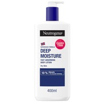 Neutrogena Promo Deep Moisture Fast Absorbing Body Lotion 400ml - Γαλάκτωμα Σώματος για Βαθιά Ενυδάτωση & Άμεση Απορρόφηση με Αντλία