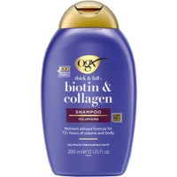 OGX Biotin & Collagen Volumising Shampoo 385ml - Σαμπουάν για Πυκνότητα & Όγκο με Βιταμίνη Β7, Βιοτίνη & Κολλαγόνο για Λεπτά Μαλλιά