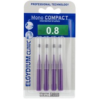 Elgydium Clinic Mono Compact Interdental Brushes 0.8mm 4 Τεμάχια - Μεσοδόντια Βουρτσάκια για Άτομα με Εμφυτεύματα, Σιδεράκια