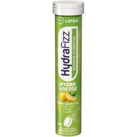 Upsa Hydrafizz Detox Hydrolytes 16 Effer.tabs - Συμπλήρωμα Διατροφής Ηλεκτρολυτών για την Ενυδάτωση & Αποτοξίνωση του Οργανισμού με Αγκινάρα, Τζίντζερ, Βιταμίνη C & Σημύδα