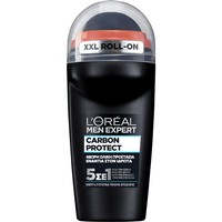 L'oreal Paris Men Expert Carbon Protect 5 in 1 Total Protection 48H Roll-On Deo 50ml - Ανδρικό Αποσμητικό Roll-on 5 σε 1 με Ενεργό Άνθρακα 48ωρης Προστασίας Ενάντια στον Ιδρώτα, τις Οσμές & τα Σημάδια στα Υφάσματα