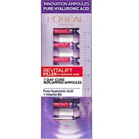 L'oreal Paris Revitalift Filler Renew Replumping Ampoules with Hyaluronic Acid 7 Ampoules - Αμπούλες για Εντατική Ενυδάτωση & Σύσφιξη με Υαλουρονικό Οξύ
