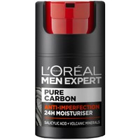 L'oreal Paris Men Expert Pure Carbon Anti-Imperfection Face Cream 50ml  - Κρέμα Προσώπου 24ωρης Ενυδάτωσης για Λιπαρές & Μικτές Επιδερμίδες Κατά των Φραγμένων Πόρων