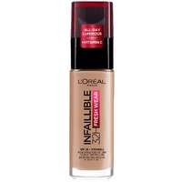 L'oreal Paris Infaillible 32H Fresh Wear Foundation Vitamin C Spf25+, 30ml - 225 Beige Sand - Foundation με Αντηλιακό Δείκτη Προστασίας για Πλήρη Κάλυψη, με Μεγάλη Διάρκεια